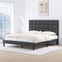 Twolike Queen Bed Frames with Upholstered Platform and Strong Wooden Slats Bed Frames