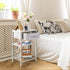 White Nightstand with Charging Station, Bed Side Table Night Stand with Drawers & Storage Shelf