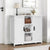 Iwell Storage Cabinet with Doors & Shelves, Sidebaord Buffet Cabinet with Storage