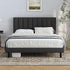 Bed Frames, Lukace Queen Bed Frames with Upholstered Headboard, Without Box Spring Needed