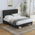 Bed Frames, Lukace Queen Bed Frames with Upholstered Headboard, Without Box Spring Needed