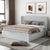 Aykah Aura Upholstered Tufted Storage Bed, Foam Filled Fabric, Low Profile Platform