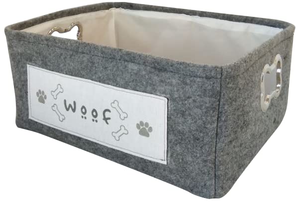 Version 1.0.0 Winifred & Lily Pet Toy Box, Storage Bin with Handles, Pet Bins Storage Organizer for Dog, Cats and Other Pets - Image 1