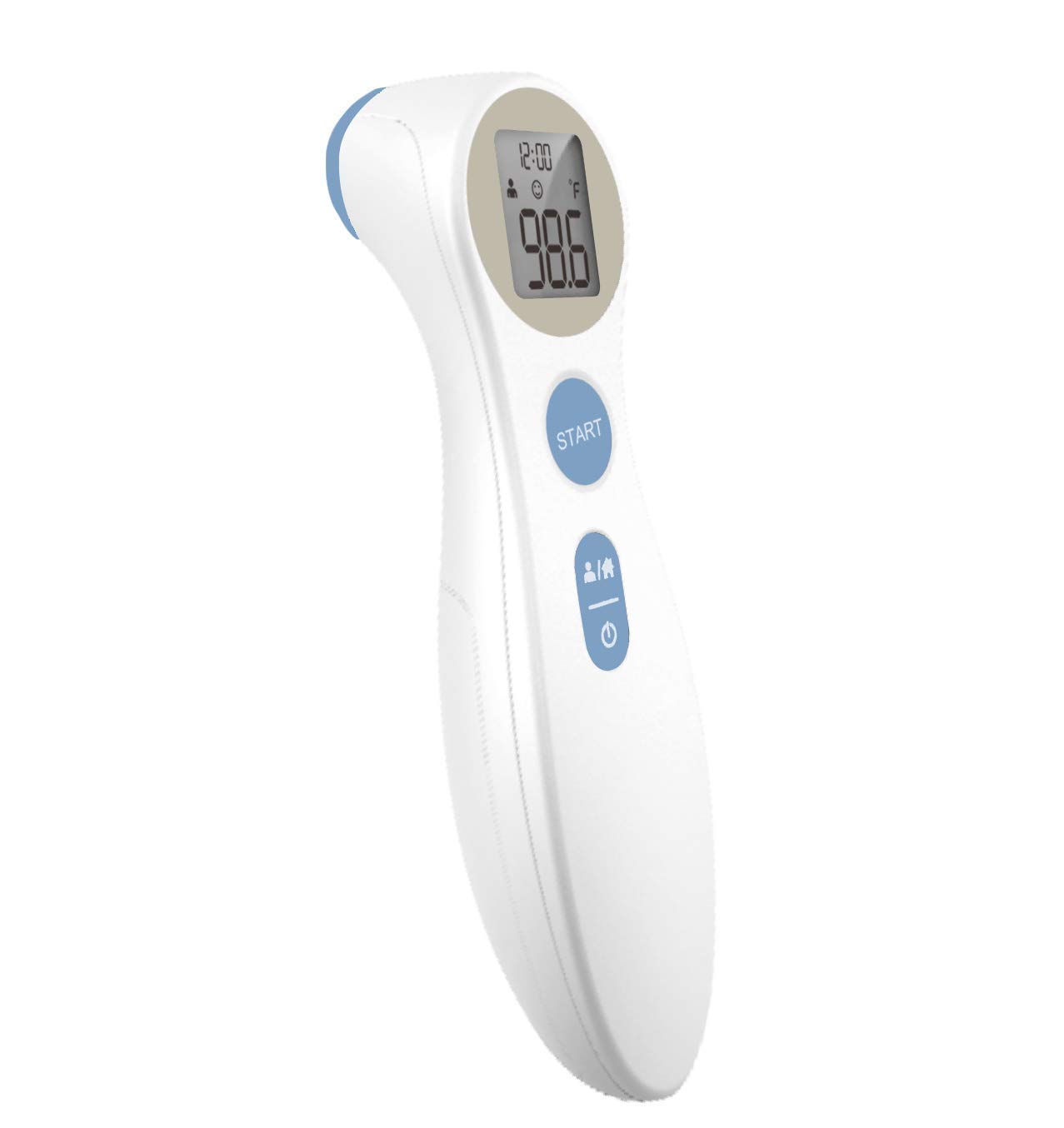 Version 1.0.0 Digital Forehead Thermometer - Infrared - White (Body Temperature Reader, Lightweight, Compact) - Image 1