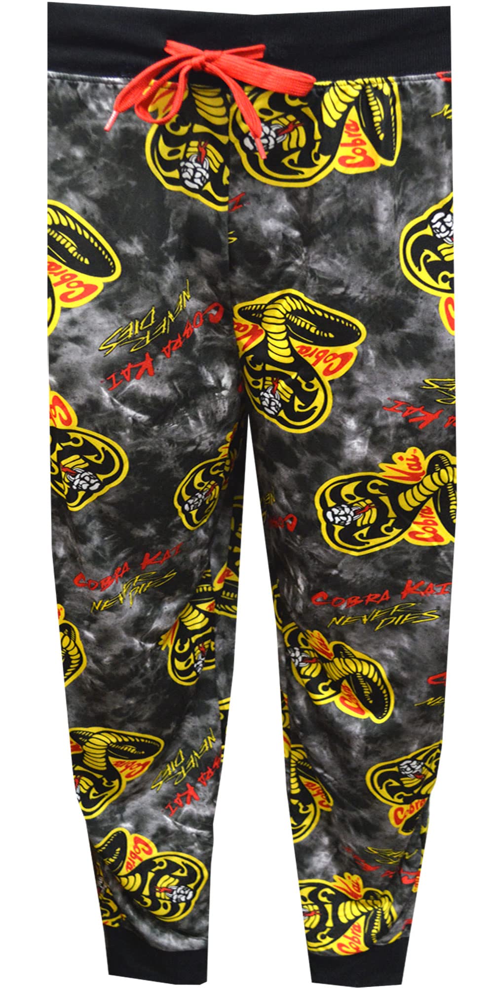 Version 1.0.0 Briefly Stated Mens Cobra Kai Logo Performance Fabric Jogger Loungepants (2X) - Image 1