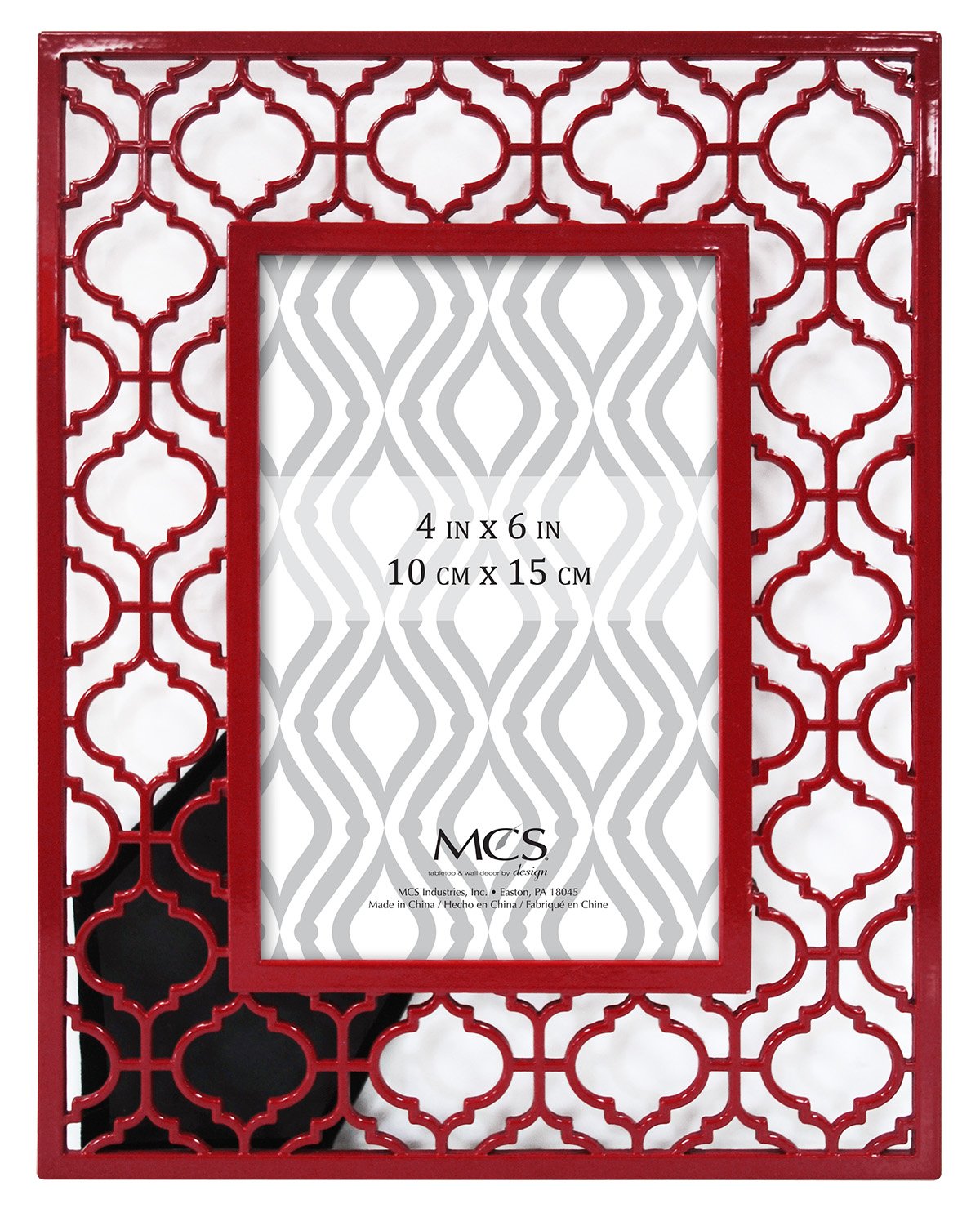 Version 1.0.0 MCS 4x6 Inch Brocade Metal Frame, Red (47535) - Image 1