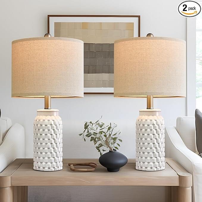 Ceramic Bedside Lamp Decor - Image 1